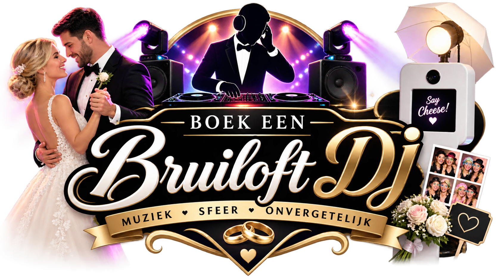 Boek een Bruiloft DJ - DJ, licht, geluid en photobooth